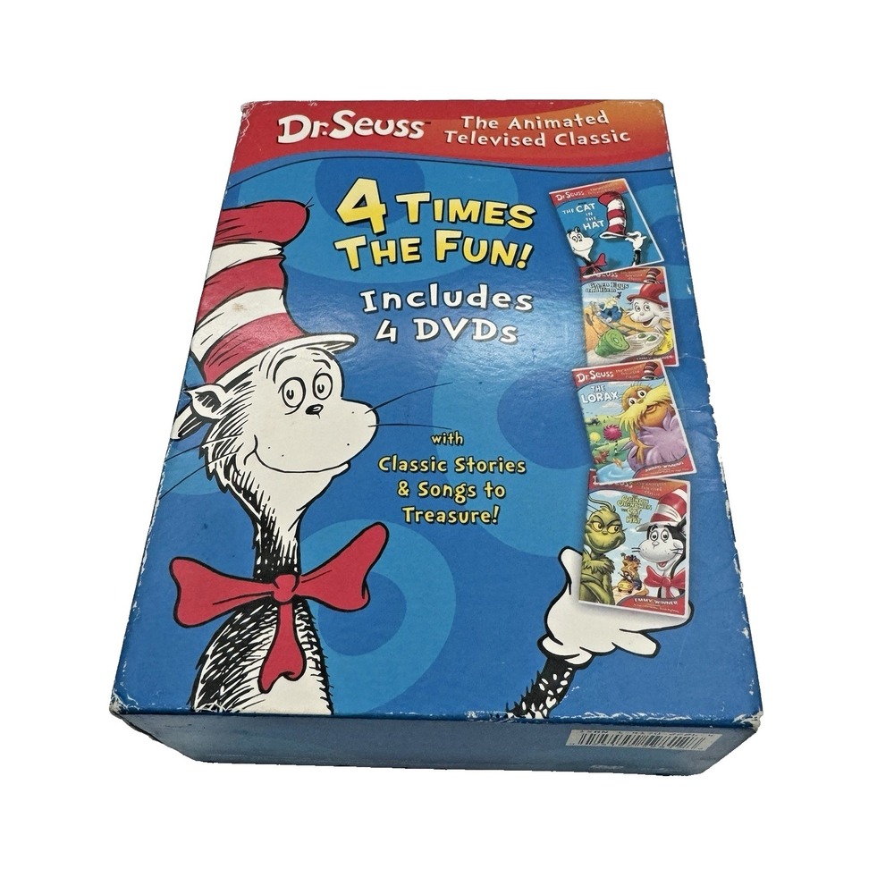 Dr. Seuss The Animated Televised Classics  4 DVD Set Fun House Cat In The Hat